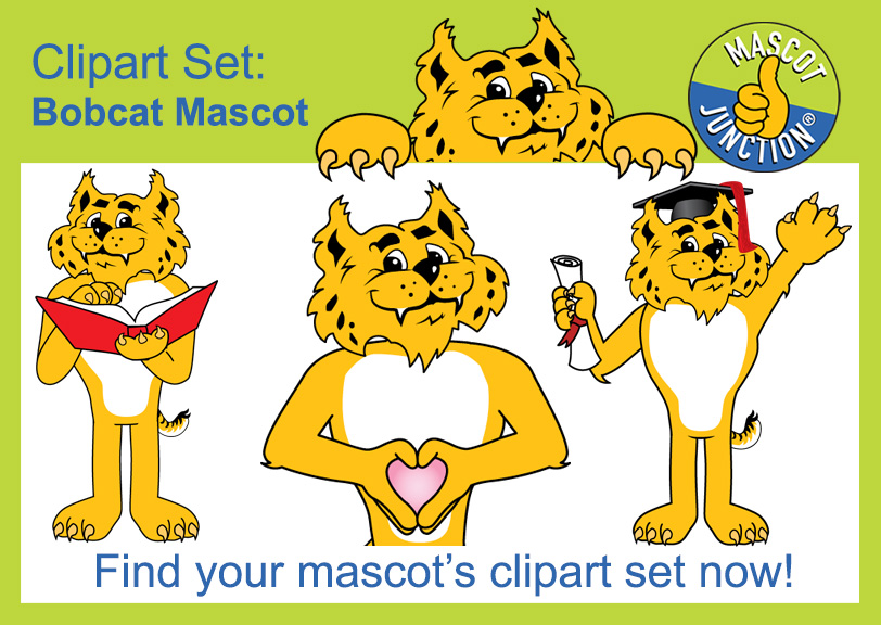 Bobcat Mascot Clipart Illustrations